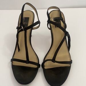 Glint Black Heels Sz 8